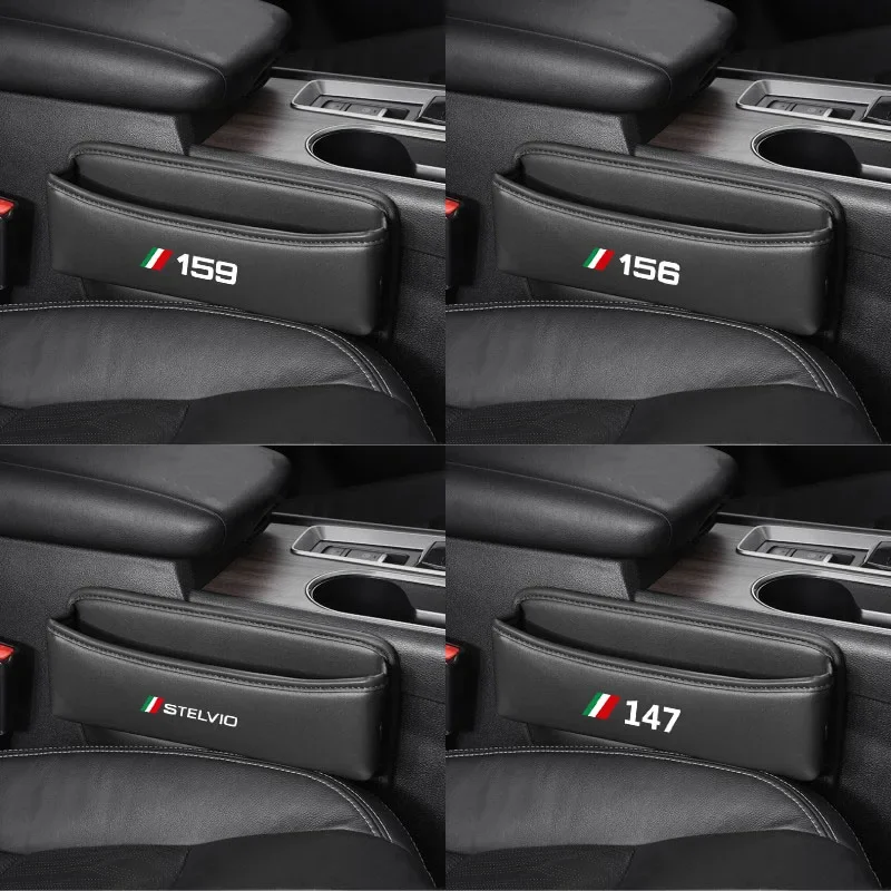 

Multifunction Car Seat Gap Organizer Seat Crevice Slot Storage Box for Alfa Romeo Giulia STELVIO Giulietta 156 159 147 Mito