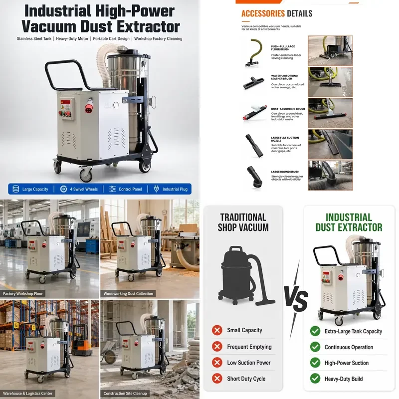 for Metal Tank High Suction Heavy Duty Factory Use Explosion Proof Industrial Vacuum Cleaner