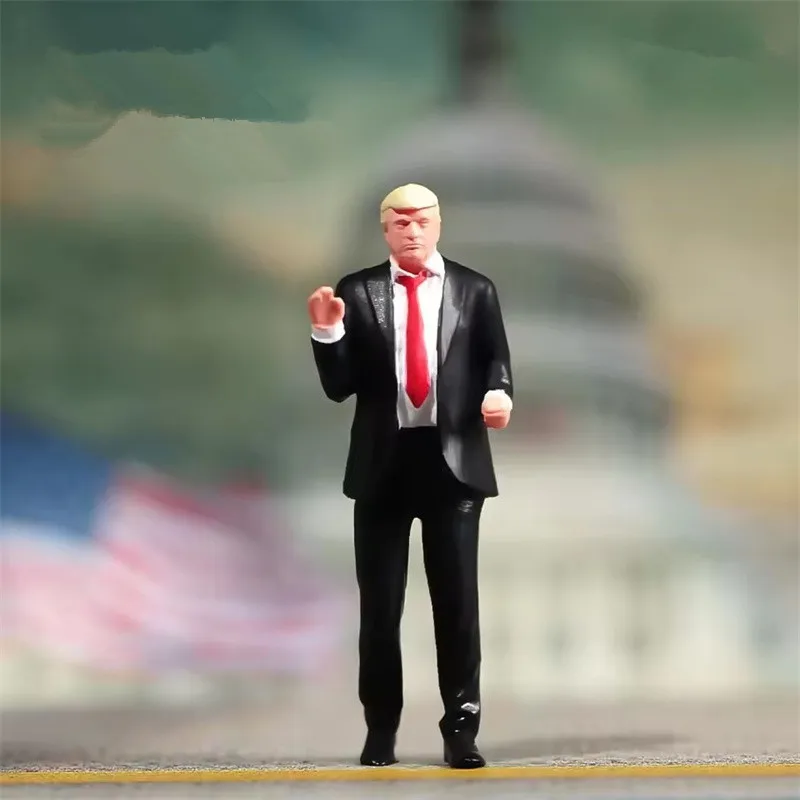 Un/Painted 1/64 Scale President Miniature Figure Mini Diorama Resin Model Street DIY Scene Accessory Prop Speech Toy Display