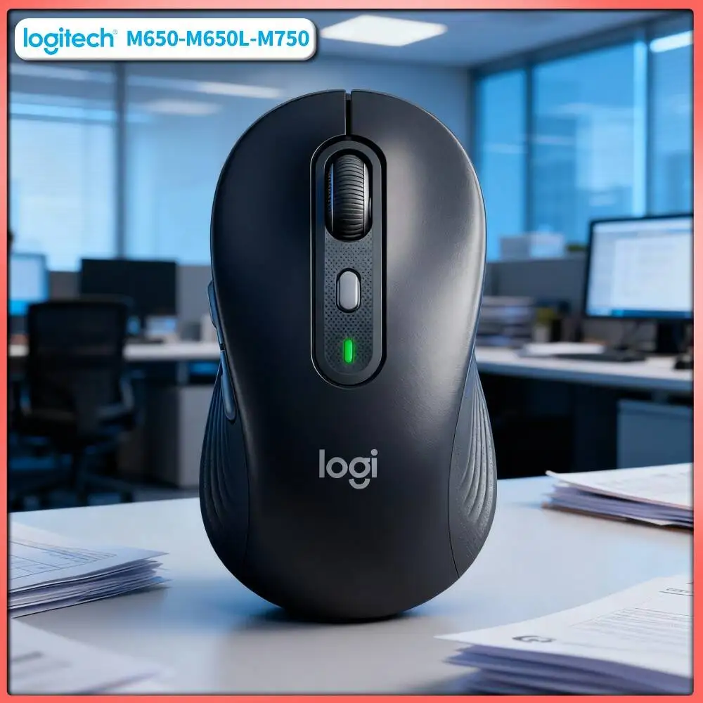 Silent M750 Wireless Mouse - 4000 Adjustable DPI Levels, Dual Connection, Recycled Eco Body, Home Desk Pick Tool