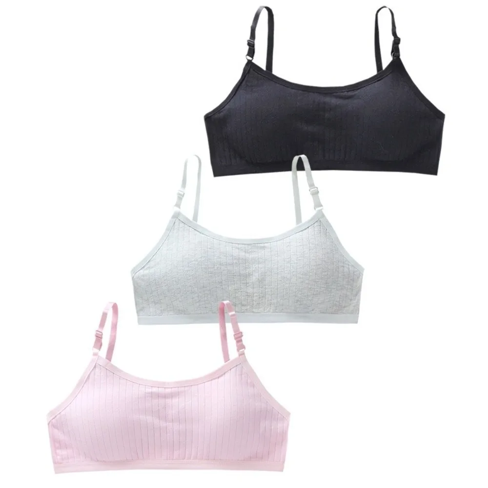 

Новые хлопковые спортивные тренировочные бюстгальтеры, повседневные детские топы с пряжкой на спине, дышащее нижнее белье, развивающие бюстгальтеры для студентов