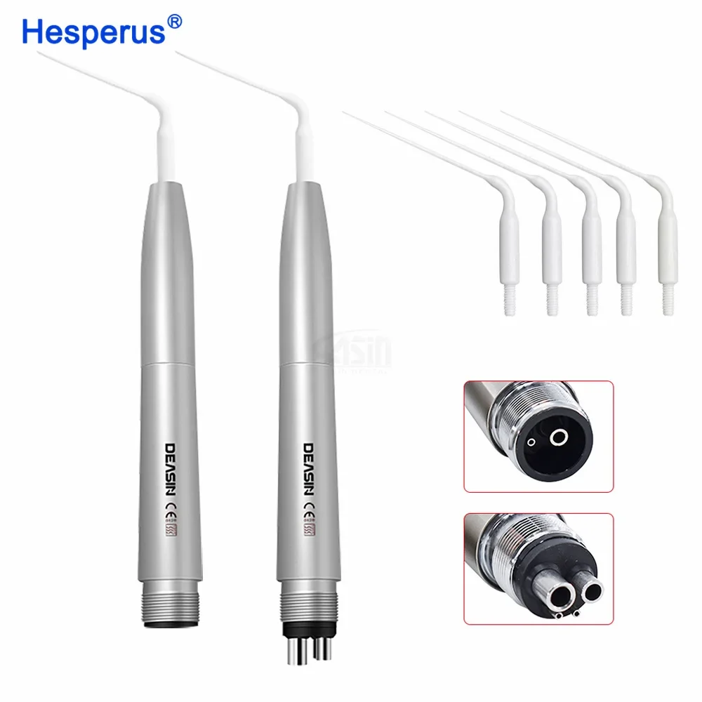 Den  tal Air Scaler activator Handpiece Activation Irrigation Perio Scaling With 5 tips Tooth Cleaner 2/4 Holes