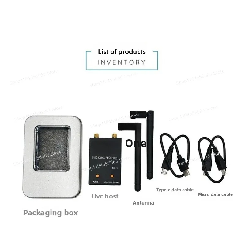 5.8G Dual Receiver OTG FPV Receiver UVC Video Capture for Android Phone VR Glasses Pocket Aerial Photography