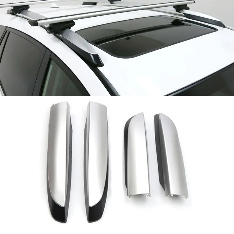 Silver Roof Rack Luggage Rack For Toyota RAV4 RAV 4 XA40 2013 2014 2015 2016 2017 2018  Bar Rail End Cover Shell Cap Trim