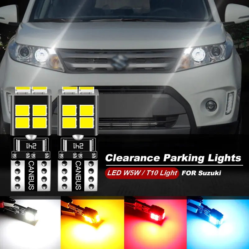 2PCS For Suzuki Vitara Accessories 2015 2016 2017 2018 2019 2020 LED Parking Light T10 W5W Clearance Lamp