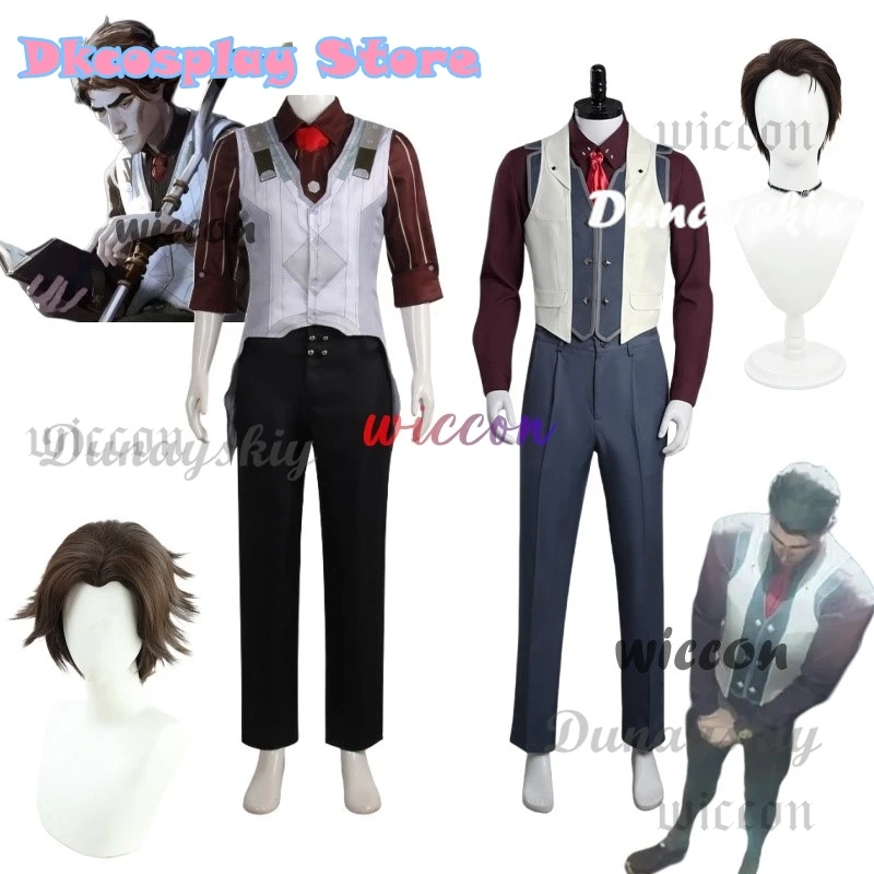 Arcane2 LOL Jayce Viktor Cosplay Costume Shirt Vest Pnats Wig Outfits Fantasia Men Boys Halloween Carnival Party Disguise Cloth