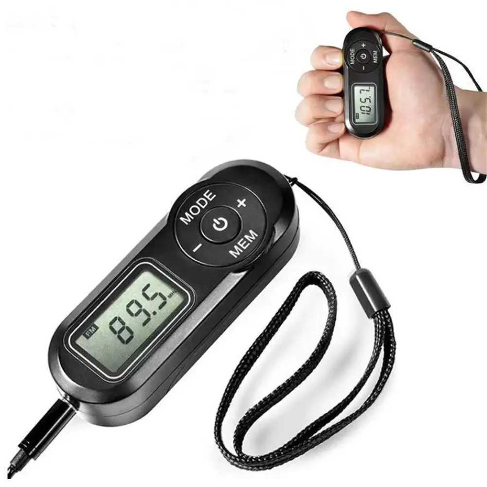 Digital Pocket FM Radio FM 64-108Mhz Portable Sports Radio Receiver with LCD Display Neck Lanyard 3.5mm Headphone Accessories