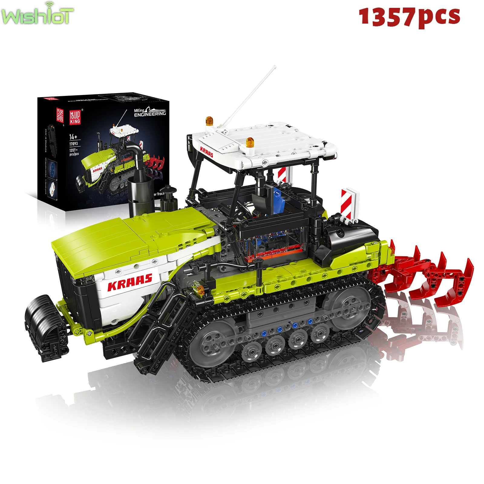 

Mould King 17093 Crawler Tractor Building Blocks Engineering Vehicle Model APP Remoe Control Power Drive Kids Adults Toys Gifts