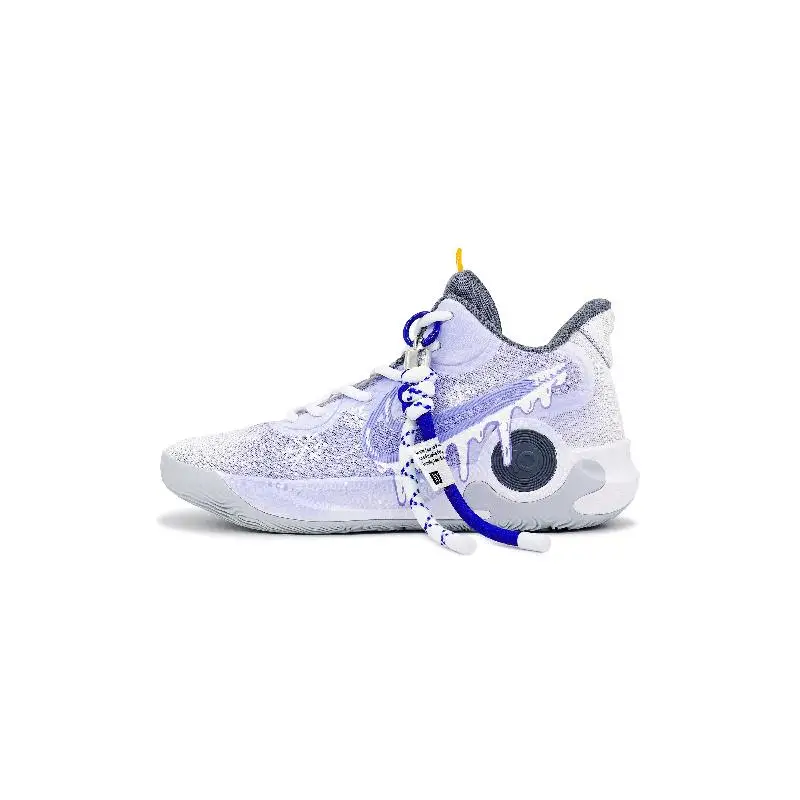 

[Невероятные мужские стильные толстые штурмовые] Nike KD Trey 5 IX, амортизирующие износостойкие баскетбольные кроссовки средней высоты унисекс фиолетового цвета