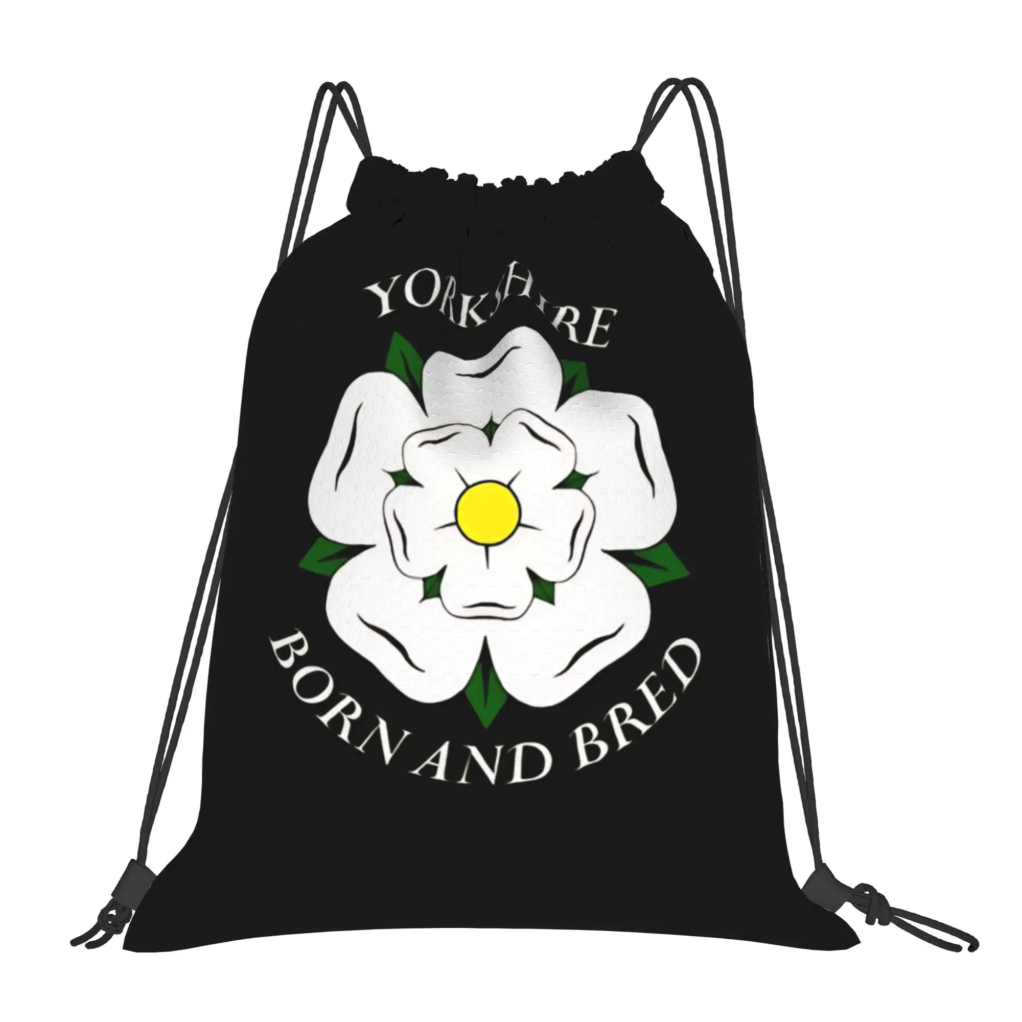 England Rose Yorkshire Pride Rose Portable Sports Riding Gym Drawstring Storage Sporty Backpacks