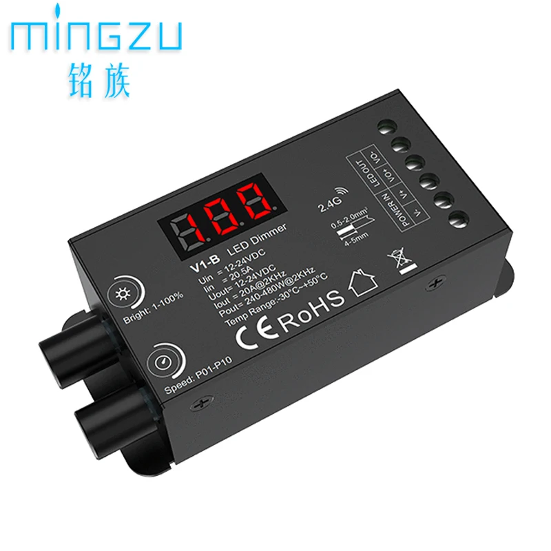 

Светодиодный контроллер Поворотная ручка Диммер V1-B DC12-24V RF2.4G Одноцветная беспроводная светодиодная лента Диммер Светодиодная лента Контроллер света CE