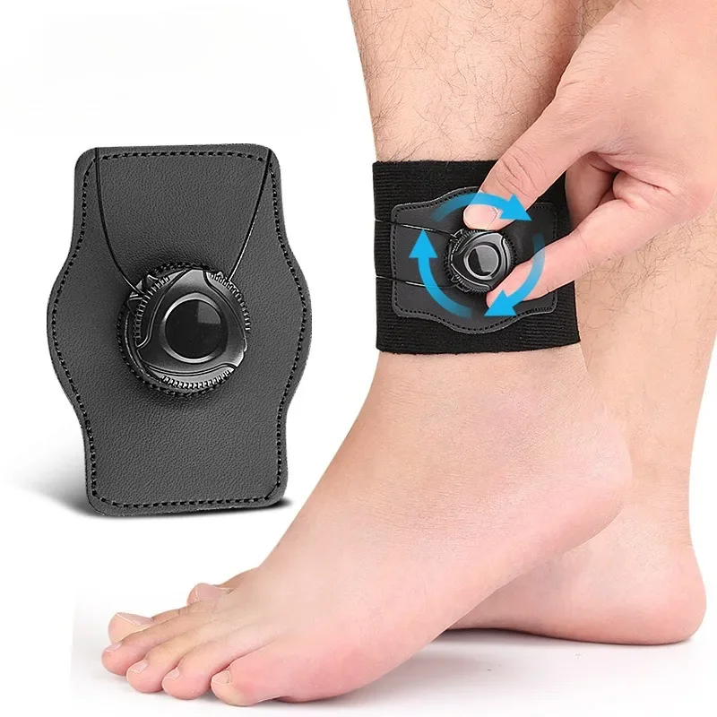 1 Pcs Adjustable Knob Elastic Exercise Brace Shin Brace Strap Ankle Brace for Both Men and Women Breathable Washable Portable