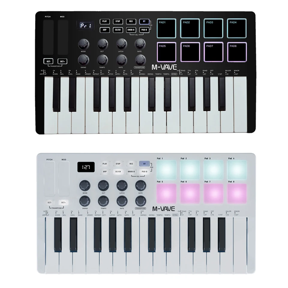 M-VAVE 25-Key MIDI Control Keyboard SMK-25 Mini USB Keyboard MIDI