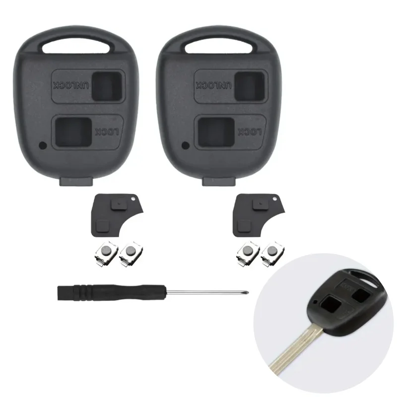 

Защитный чехол для автомобильного ключа и резиновая накладка, ремонтный комплект для Toyota Yaris Corolla Avis RAV4, комплект для замены ключа с дистанционным управлением