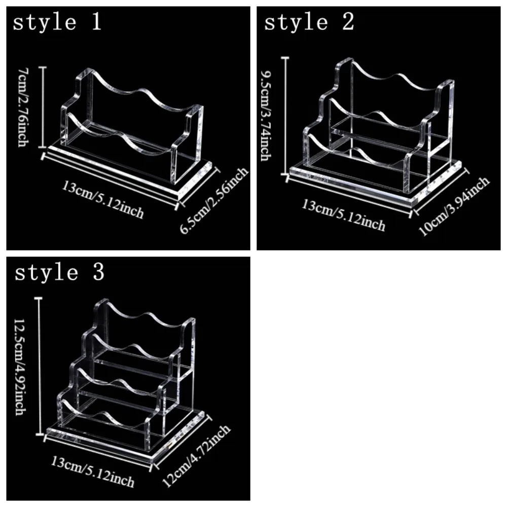 Transparent Acrylic Business Card Holder Acrylic Elegant Desktop Display Holder High-capacity Thickened Name Card Display Stand