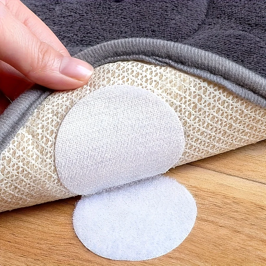 12 Pairs Anti-Slip Rug Gripping Sheets - Durable No-Residue Adhesive Pads for Furniture & Carpet Protection