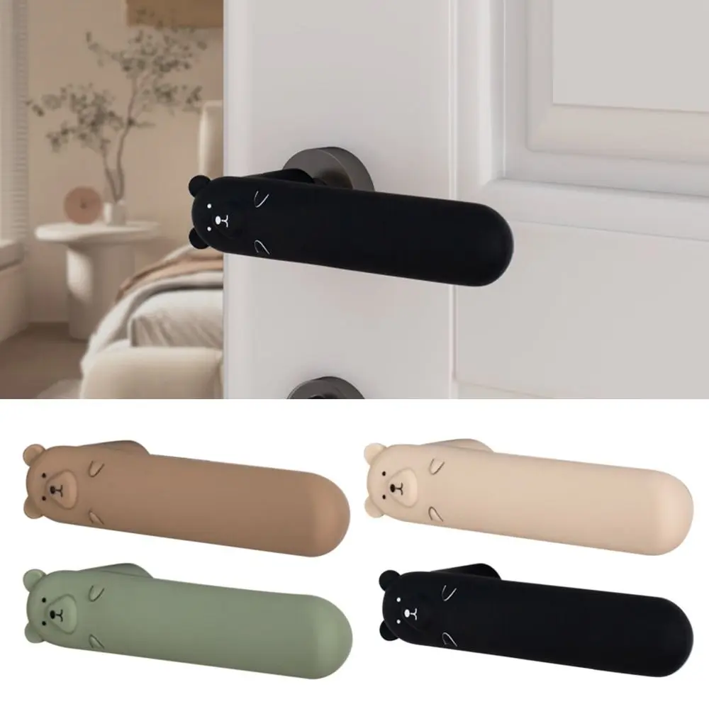 Anti-Slip Silicone Protective Cover Silicone Door Handle Protector Cover Anti Wall Protectors Collision Static Home Accessories