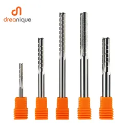 Dreanique-Tungsten Carbide Fresadora, 3 Flautas Retas, Chipbreaker, Carpintaria, Escultura, CNC, Corte Slot, Bit Contraplacado, 1Pc