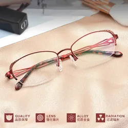 TGCYEYO High Quality Popular Women Eyeglasses Half Frame Eye Glass Female Optical Glasses Frames Colorful Fashion Spectacle Fra