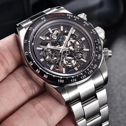 PAGANI DESIGN-Reloj de pulsera para hombre, accesorio masculino resistente al agua con mecanismo automático de zafiro, complemento deportivo mecánico de marca de lujo, 2023