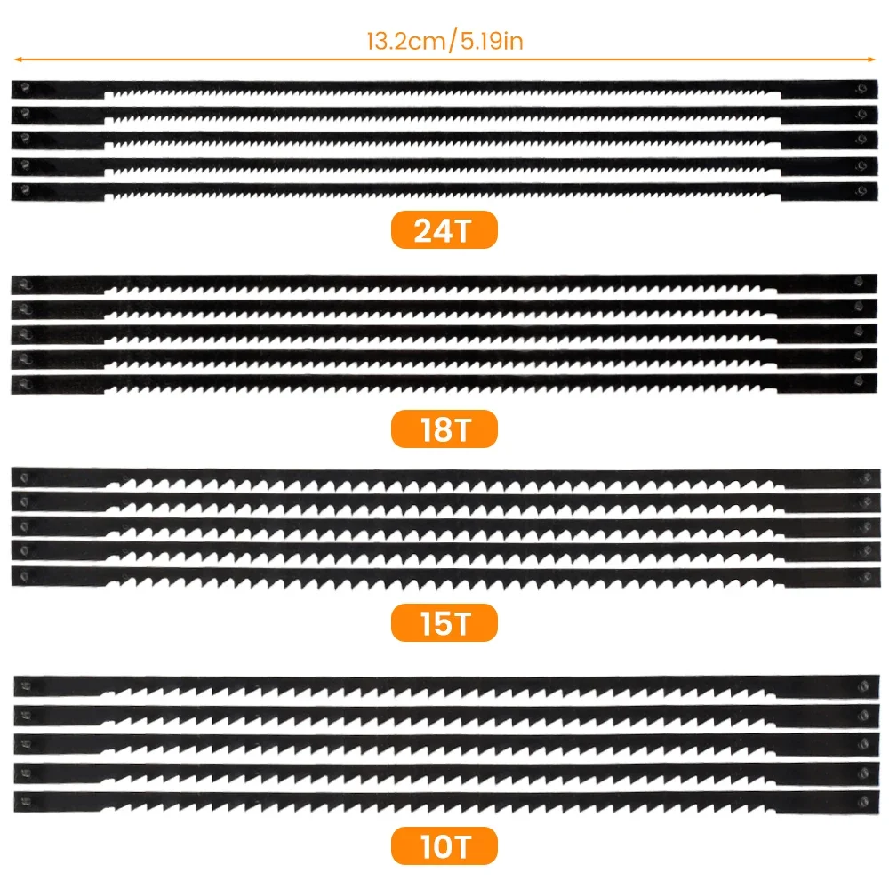 Carbon Steel Scroll Saw Blade Set Pin End Scroll Saw Blades SK5 Fretsaw Blade Coping Saw Blade Jig Saw Blades Woodworking Tools