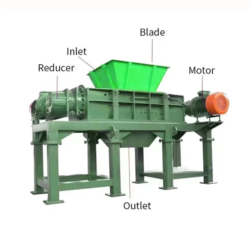 Twin Shaft E Waste Scrap Metal Plastic Shredder Double Shaft Shredder Double Shaft Shredder Machine For Recycling Wastes