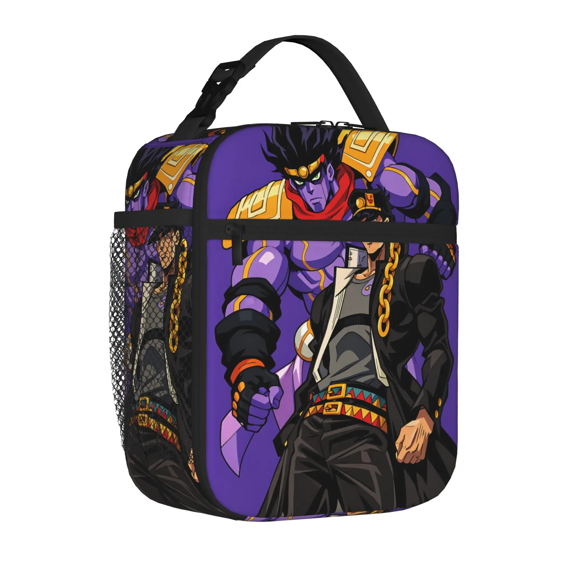 1 Piece Portable Lunch Container Stand  Zipper Closure Durable Pocket Jonathan Joestar  For Lunch Lunch Box Bag