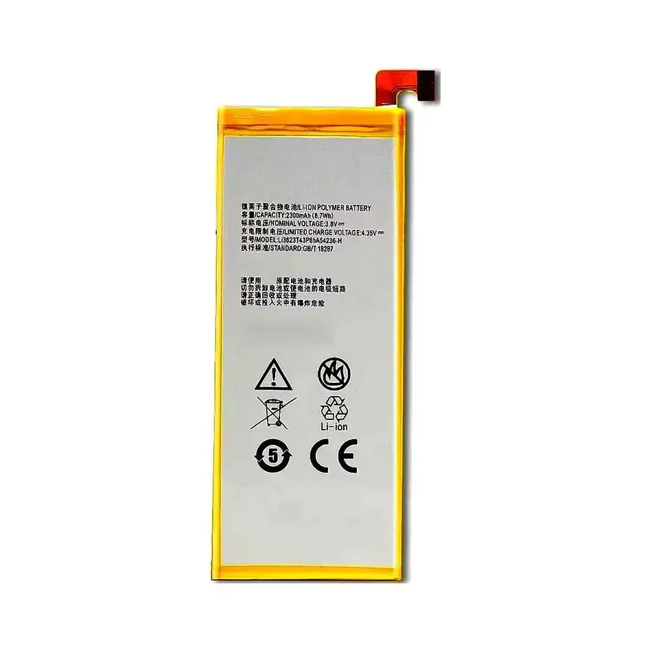 

Mobile Phone Battery 2300Mah Li3823t43p6ha54236-H High-Capacity For Zte Nubia Z7 Mini NX507J Blade S6 Q5-T T630 Q5-C G717C G718C