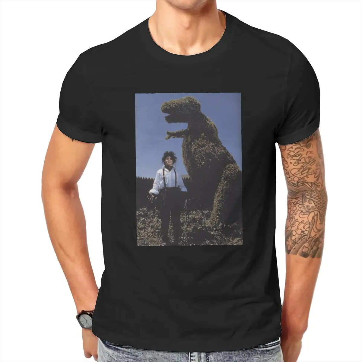 Edward Scissorhands T Shirts Men Cotton Funny T-Shirts Johnny Depp Tim Burton Punk Film Tee Shirt Short Sleeve Clothes Summer