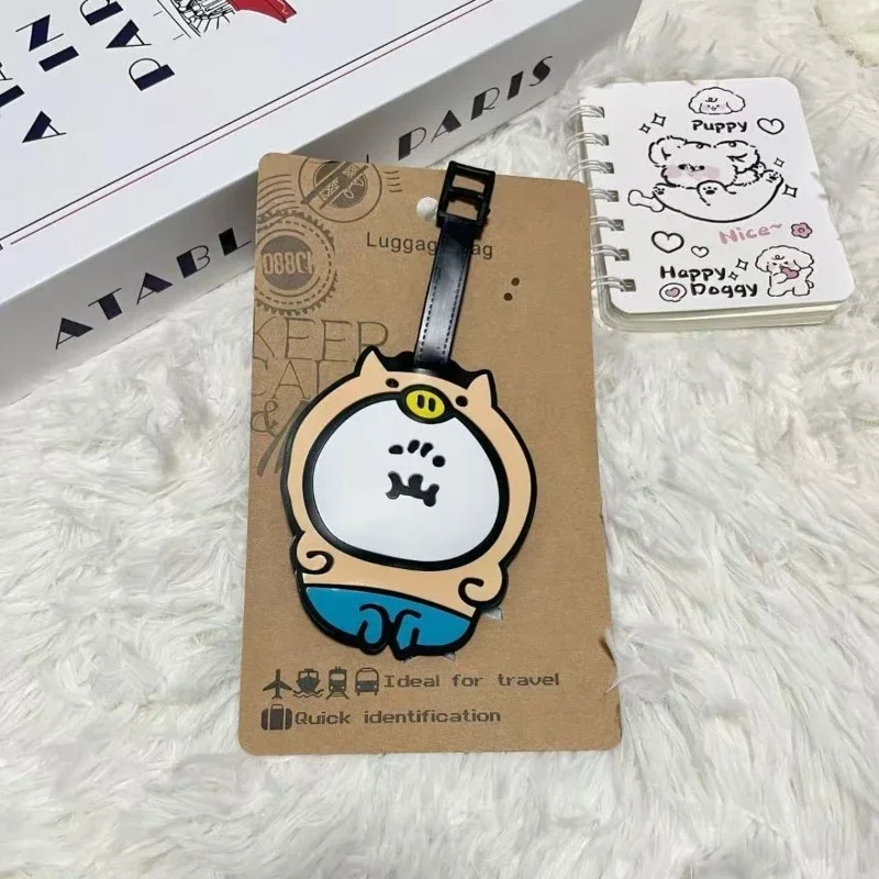 New Chiikawa Joke Bear Luggage Tag Soft Silicone Material Soft Thick Wear Resistant Anti Lost for Checked Suitcase and Bag Charm