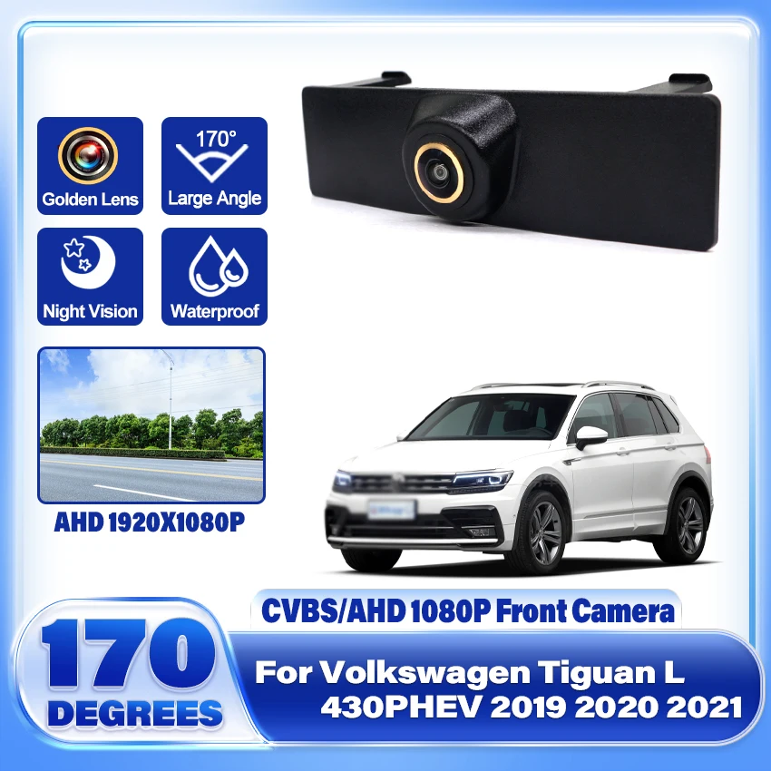 Golden CCD Car Front View Parking Night Vision Positive Waterproof Logo Camera For Volkswagen Tiguan L 430PHEV 2019 2020 2021