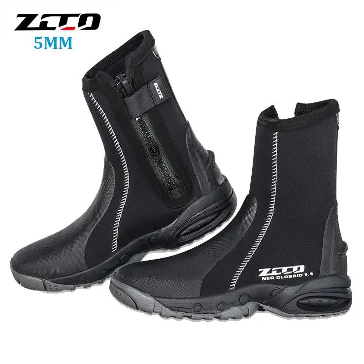 Diving Boots 5MM Neoprene Men Women's Non-slip Beach Surfing Wading Shoes Anti-coral Snorkeling Flippers Water Sports Equipment