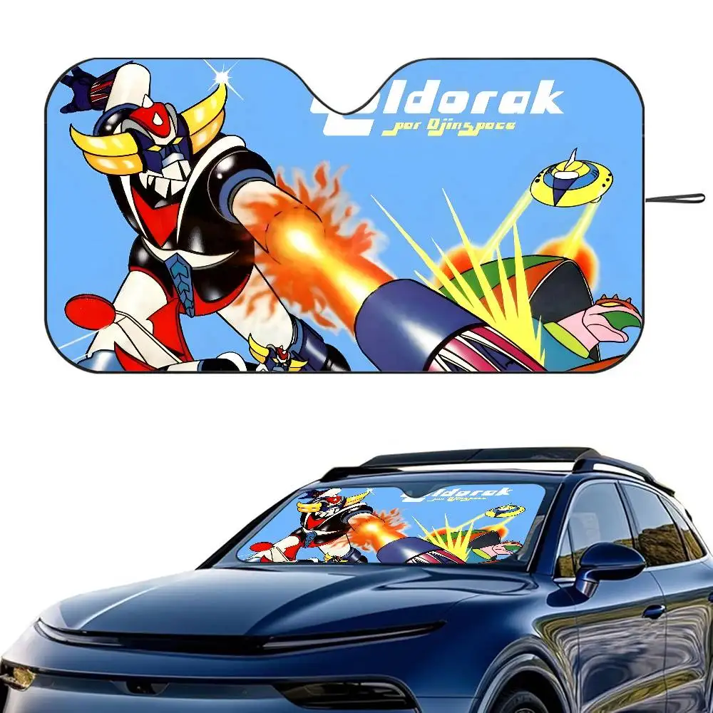 

UFO ROBO GRENDIZER GOLDORAK Car SunShade Windshield Foldable Three-layer Insulation Sunshade By Suction Cup Blocks UV Rays Sun