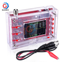 DSO138 Fully Assembled Digital Oscilloscope 2.4 Inch TFT LCD Display with Alligator Probe Clip Acrylic Case Oscilloscope DIY Kit