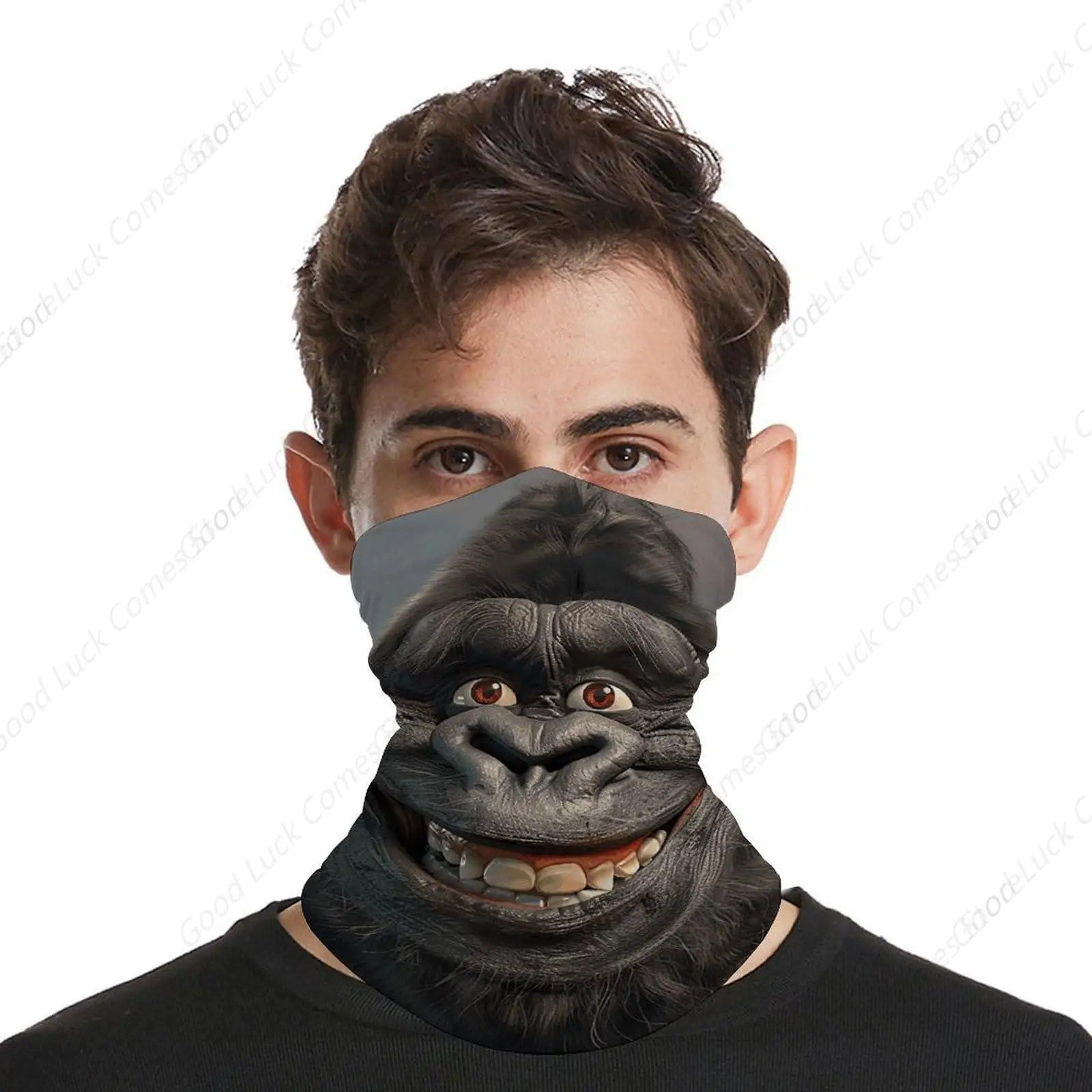 يبتسم الغوريلا صور باندانا الصيف قناع الوجه التبريد الرقبة الجراب حماية من الأشعة فوق البنفسجية وتنفس قناع التزلج وشاح الصيد #3