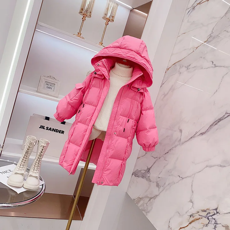 

Spot girls' down jackets, winter new products, children's middle-aged and large children's Korean version 90 down jackets, child