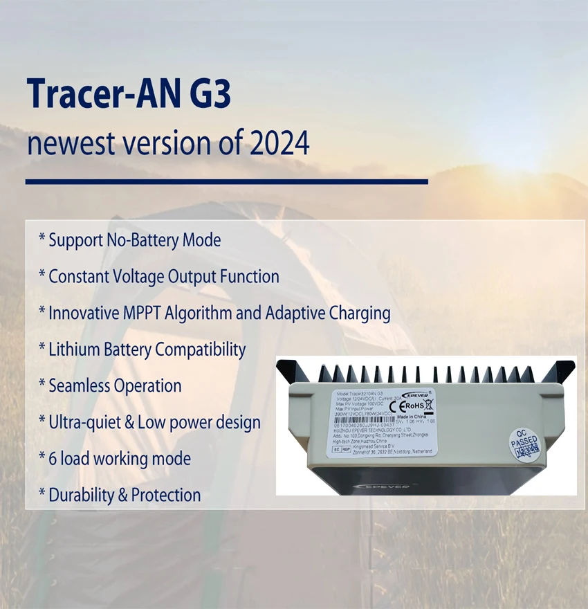 EPEVER الجيل الجديد TracerANG3 10A 20A 30A 40A مع تطبيق WIFI2.4G المحمول 12V24V MPPT منظم شاحن بالطاقة الشمسية لا يعمل بالبطارية #6