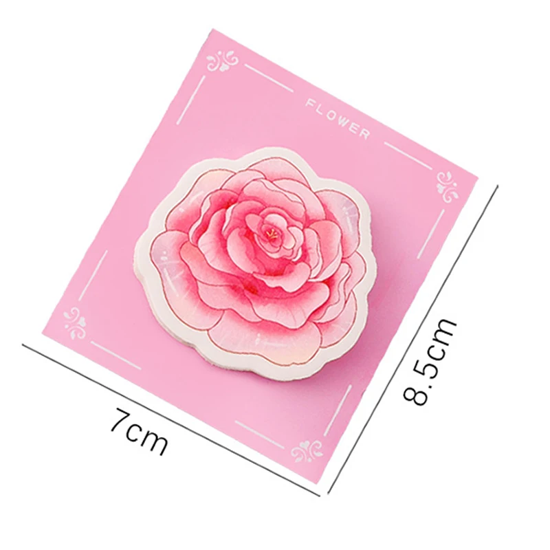Creative Flower Sticky Note, Cute N Times Message Post, Papelaria Estudante, Etiqueta Notepad, Material Escolar de Escritório, Moda, 30 Folhas