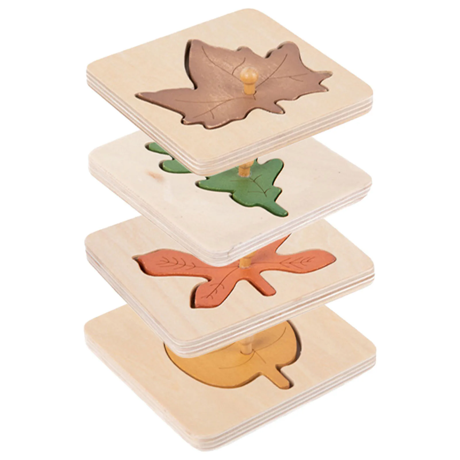 4-delige bladpuzzel Montessori Matching Game Vroege educatieve vorm Cognitief leren Voorschoolse ontwikkelingscadeau