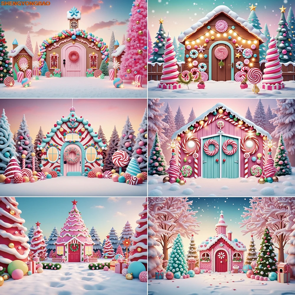 

2025 Christmas Background Photography New Year Xmas Tree Window Photozone Backdrop Baby Photo Studio Photobooth Supplies