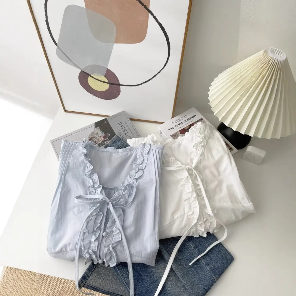 

Sweet Summer ort Sve V-Ne irt Women's Gentle Sle Wood ain Casual Straight Cotton Blend Faion Top 576