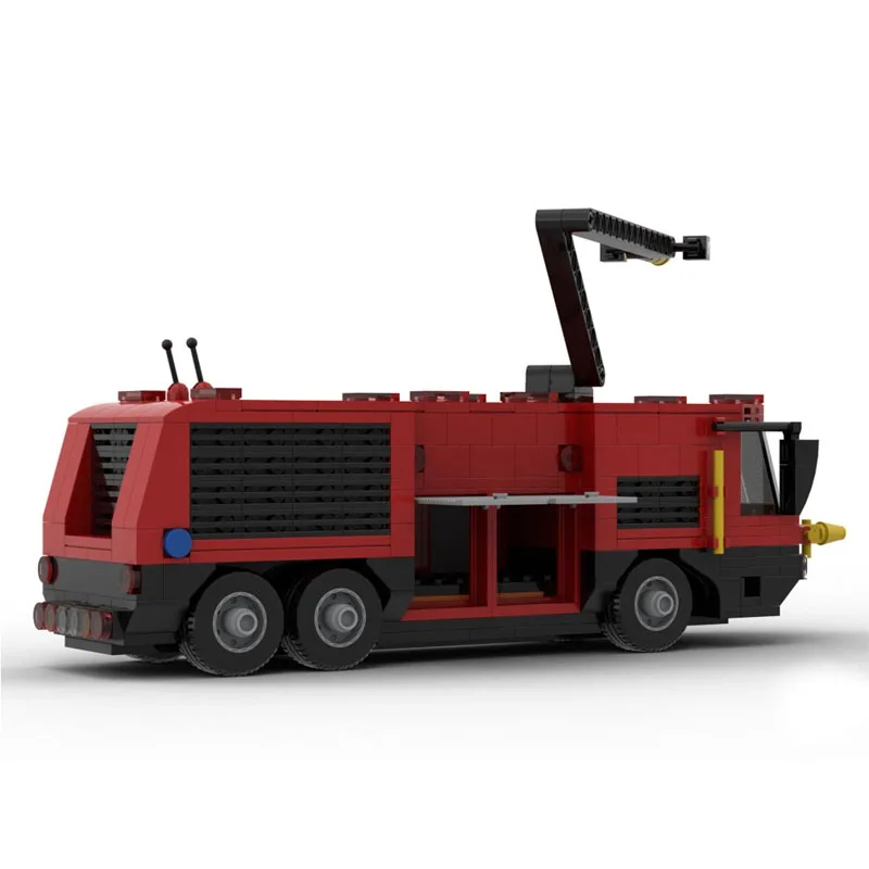 Building block airport fire truck rescue vehicle model with boom, 445 pieces, birthday fun toy, holiday Christmas New Year gift