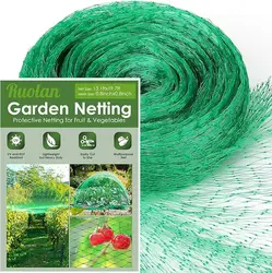 Ruolan Garden Bird Net, 13x 20ft, protective vegetable and fruit trees, plastic mesh, suitable for birds, deer, squirrels and ot