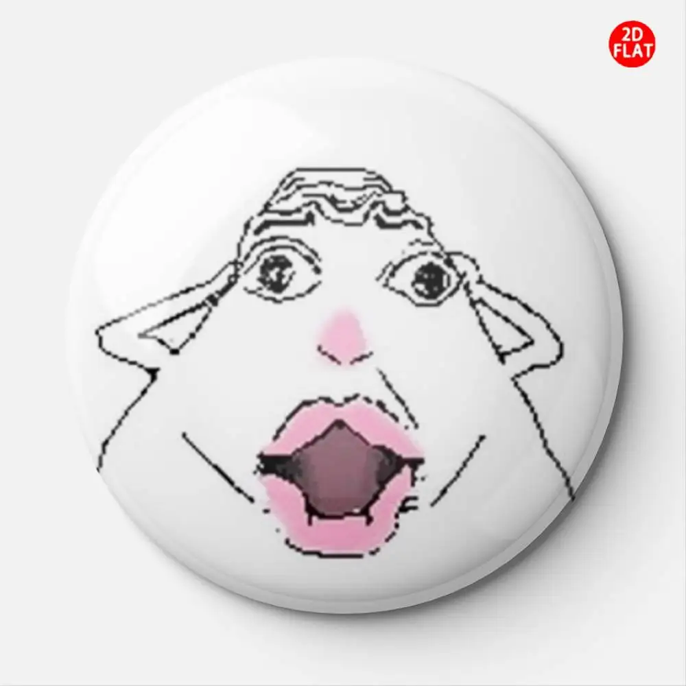 2D Flat Classic Stylish Expression Badge Pin Brooch for Jeans Clothing Backpack Hat Collectible Gift for Holiday Party S