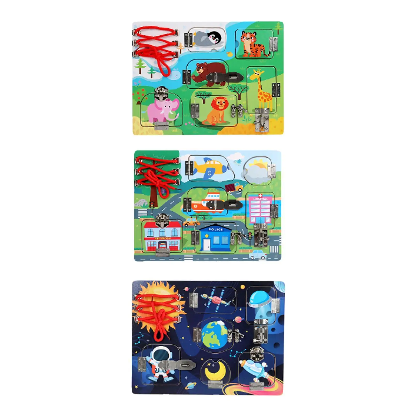 لعبة مونتيسوري التفاعلية المصنوعة من الخشب للأطفال، نشاط التعلم التعليمي