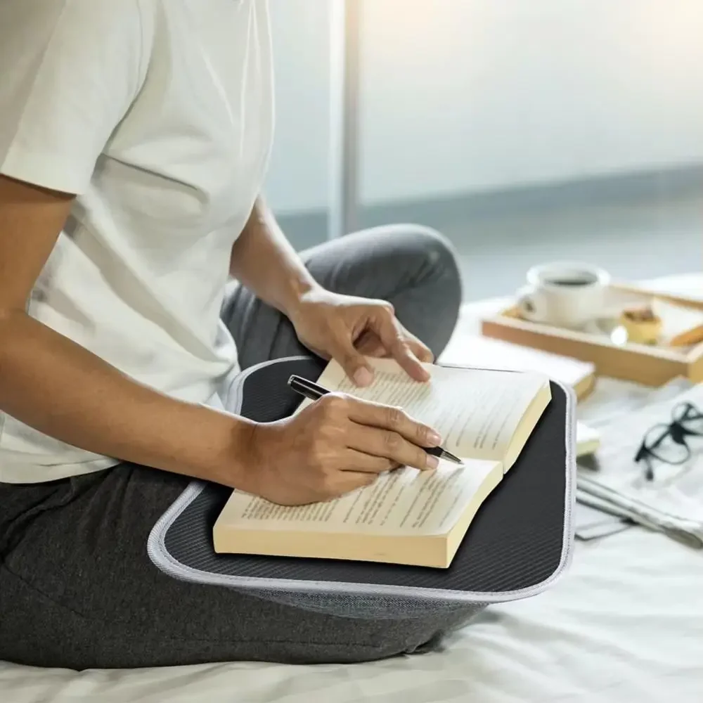 Soft Pillow Cushion Laptop Lap Desk Padded Tray Ergonomic Multifunctional Laptop Desk Foam Particles Filled Portable Design
