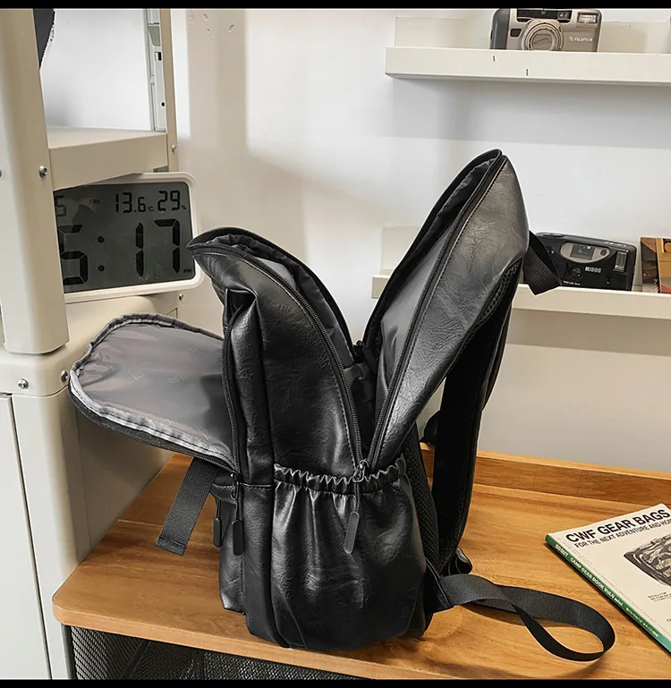 2026 Modischer Herren-Rucksack Luxuriöser Lederrucksack für Männer Große Kapazität Wasserdichter Reiserucksack Casual Business Laptop-Tasche – Detail 26