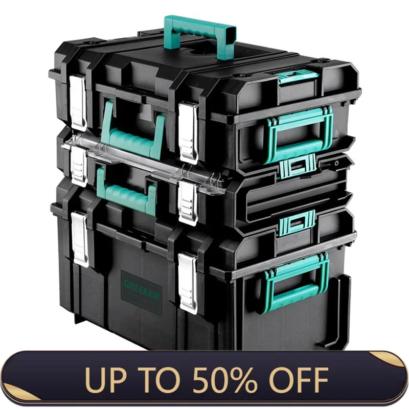 Suitcase Repair Tools Multifunctional Hardware Toolbox Plastic Hard Case Car Tools Mechanical Workshop Accessory Storage Box