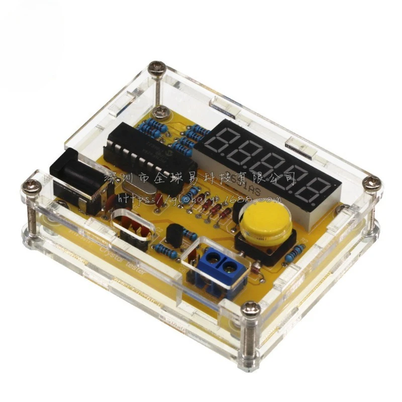 1Hz-50MHz Frequency Meter, Crystal Oscillator Measurement, Frequency Measurement DIY Kit, with Housing Side Mount