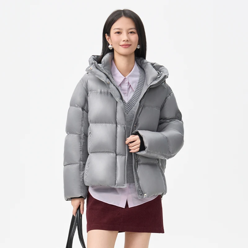 Chericom Women's Down Jacket Goose Down Filling Puffer Stand Collar Short Down Coats Casual Commuter Thickened Clothing Y318739Y